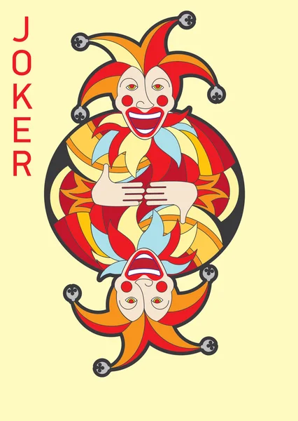 Tek Kişilik iskambil vektör: Joker — Stok Vektör