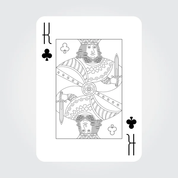单扑克牌矢量: 国王的俱乐部 — 图库矢量图片