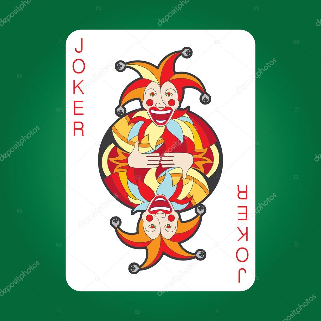 Single playing cards vector: Joker