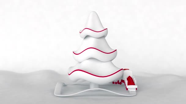 3D Rendering Weihnachtszug — Stockvideo