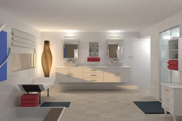 Modern bathroom illustation — Stock Photo, Image