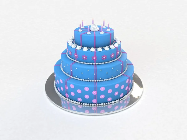 Blue Pink Cake — Stock Photo, Image