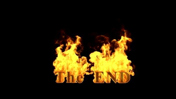 Hořící konec — Stock video