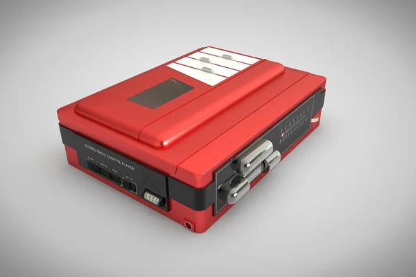 Червоний Walkman — стокове фото