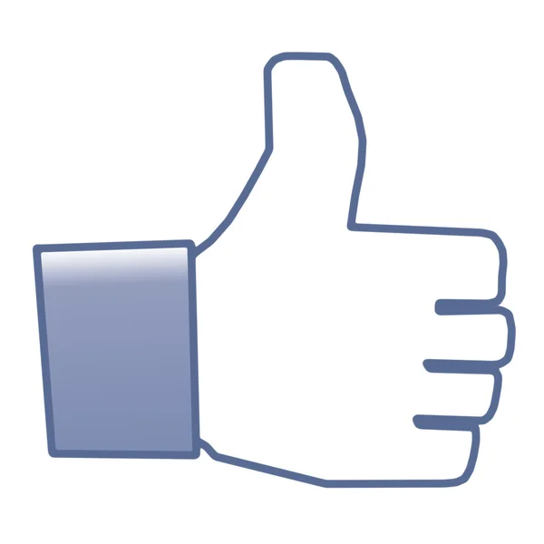 Like thumb up, Facebook — Stock Photo, Image