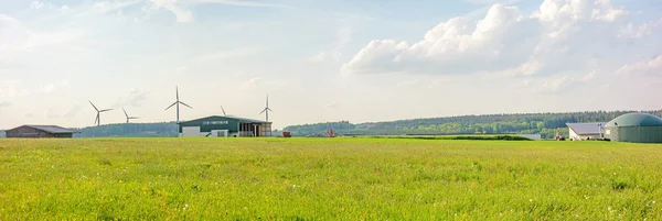 Bioplynu, farma, panorama — Stock fotografie
