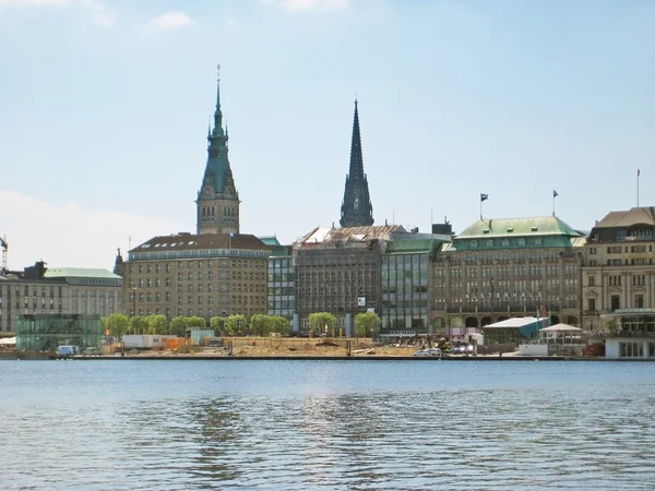 Hamburgo, Alemania, cielo azul — Foto de Stock