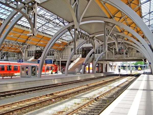 Luebeck Alemanha Maio 2008 Vista Corredor Central Estação Luebeck Hbf — Fotografia de Stock