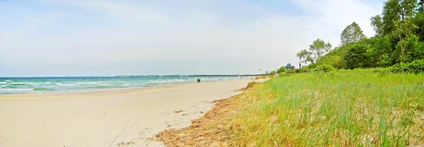 Beach panoráma - kék ég — Stock Fotó