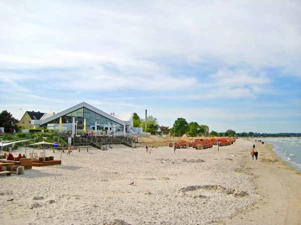 Plaża w Scharbeutz, Morze Bałtyckie, Niemcy — Zdjęcie stockowe