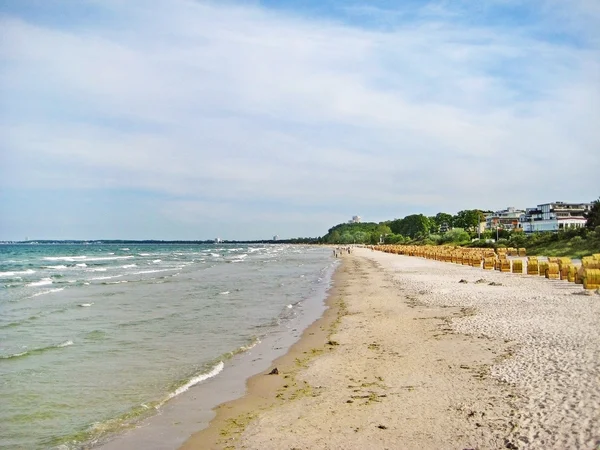 Plaża w Scharbeutz, Morze Bałtyckie, Niemcy — Zdjęcie stockowe