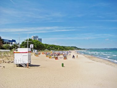 Beach in Timmendorfer Strand, baltic sea, germany clipart