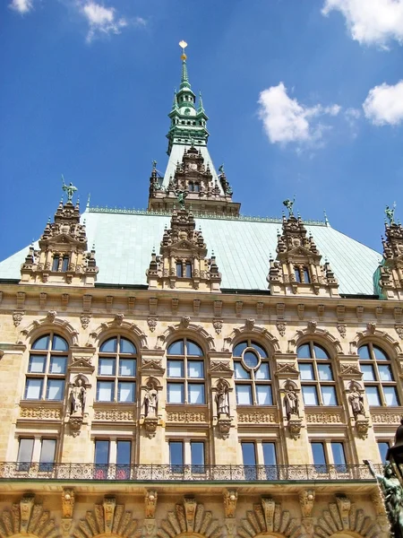 汉堡市政厅, 德国 — 图库照片