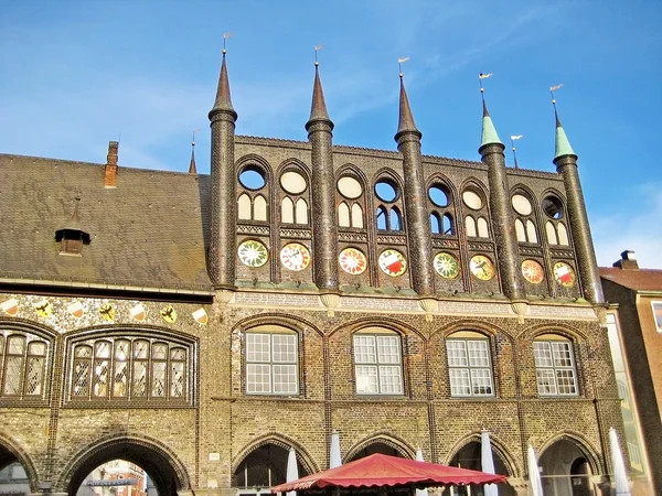 Ayuntamiento de Luebeck, Alemania — Foto de Stock