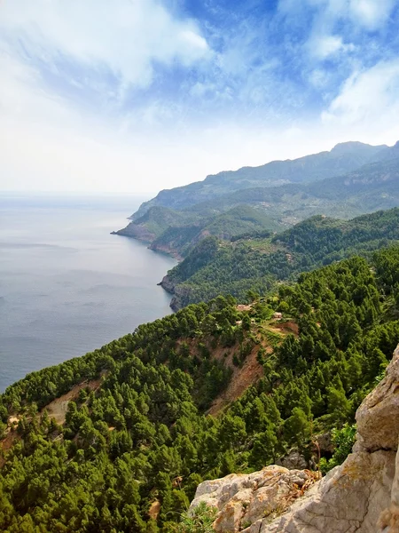 Nordvästra Mallorca, kusten, ovanifrån — Stockfoto