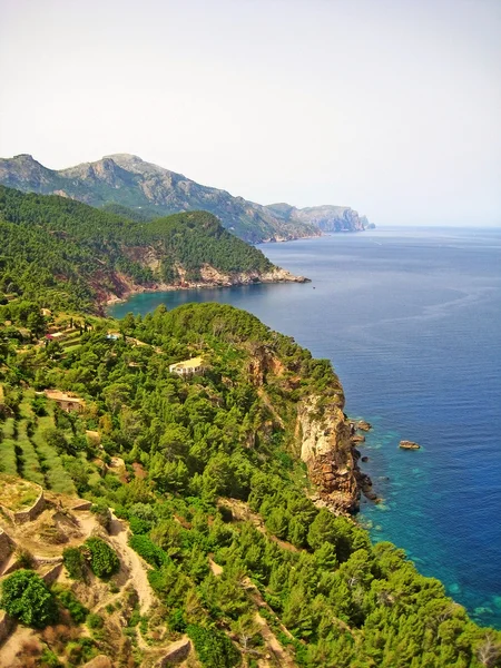 Nordvästra kusten av Mallorca, Sierra de Tramuntana, kust — Stockfoto