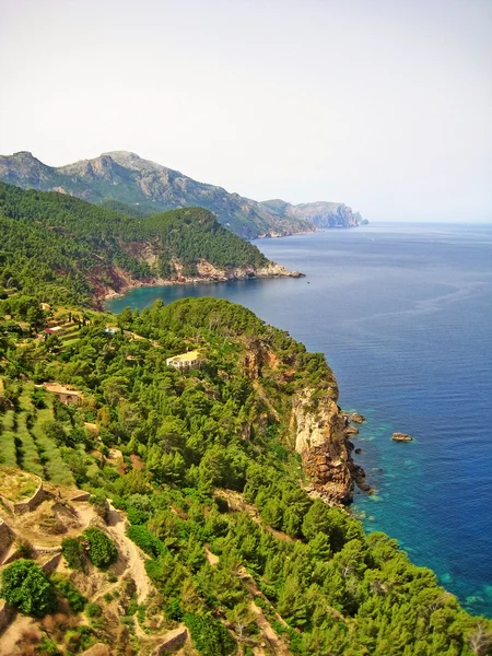 Wybrzeże północno-zachodnim wybrzeżu Majorki, Sierra de Tramuntana, — Zdjęcie stockowe