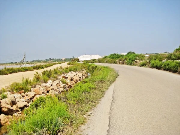 Saline Ses Salines Majorca Spain Road Front — Stock Photo, Image