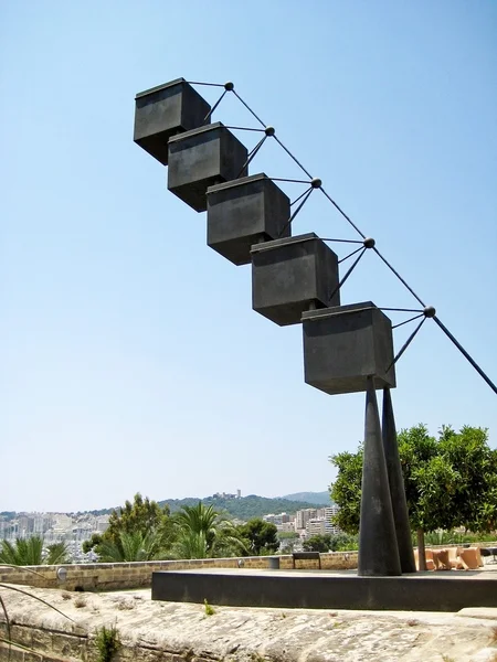 Modern sculpture at Es Baluard Museu d'Art Modern i Contemporani de Palma — Stock Photo, Image
