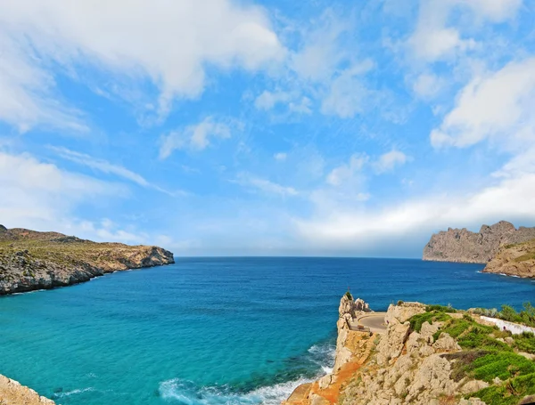 stock image Ocean mountain panorama view, Majorca