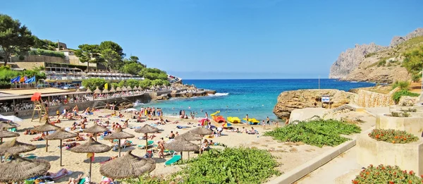 Cala Molins, strand panorama in Cala Sant Vicenc, Mallorca Stockfoto