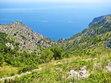 Okyanus Manzaralı - bay Pollenca, yarımada Formentor, yarımada Victoria görünümünden dağ tepe