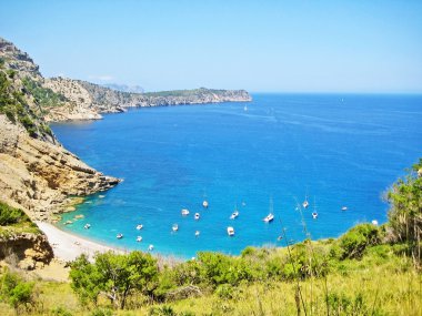 Coll Baix, famous bay / beach in the north of Majorca clipart