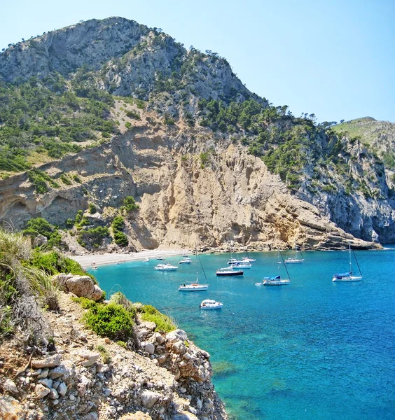 Coll Baix, famosa bahía / playa en el norte de Mallorca —  Fotos de Stock