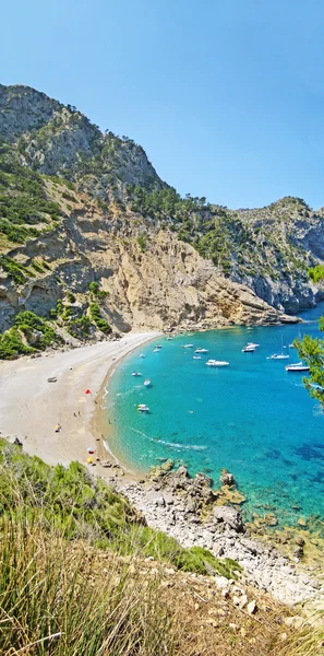 Coll Baix, známé zátoky / pláž v severní části Mallorky — Stock fotografie