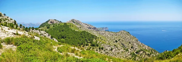 Bergkamm Panorama Mit Meerblick — Stockfoto