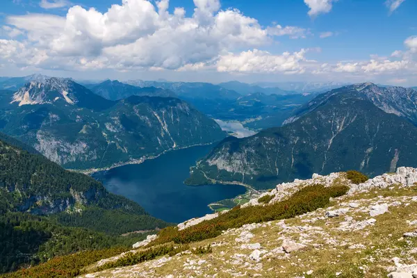 Lake Hallstatt - view from Dachstein — Stock Photo, Image