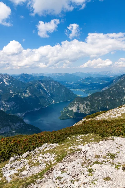 Lago Hallstatt - vista de Dachstein — Fotografia de Stock