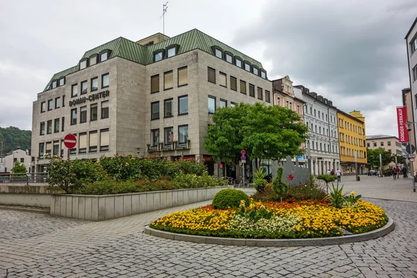 Passau Donau-központ építési — Stock Fotó