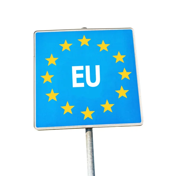 Border sign of europe — Stock Photo, Image