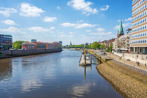 Paisaje urbano de Bremen, Weser — Foto de Stock