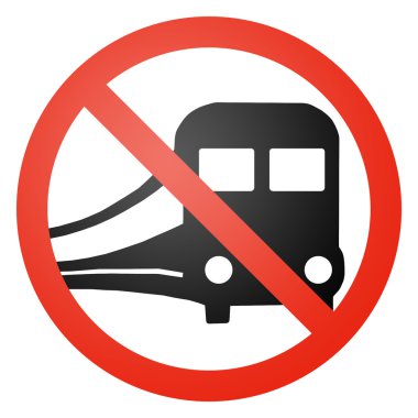 Tren / Railraod trafik işaretleri, yuvarlak, çarpı