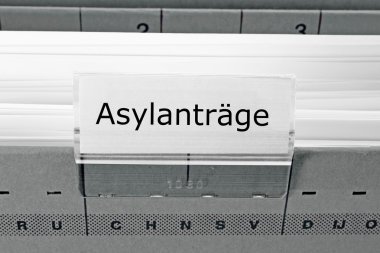 Hanging file folder - Asylum application clipart