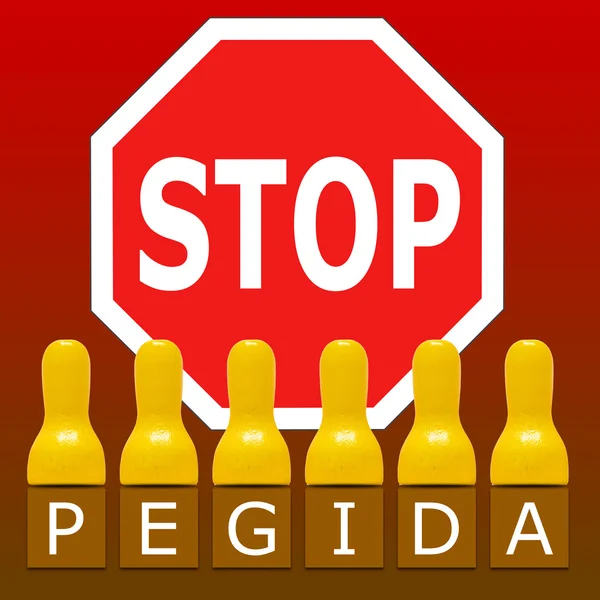 Stop Pegida Illustration — Stock Photo, Image