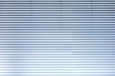 Lamellae horizontal - grey blue metal / aluminium material background