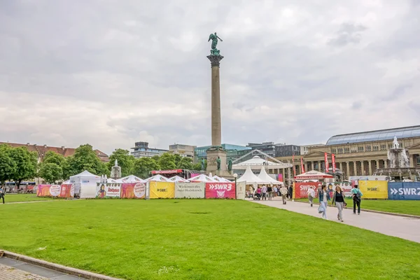 SWR Sommerfestival 2015, Stuttgart - stage at the New Castle — Stock Photo, Image