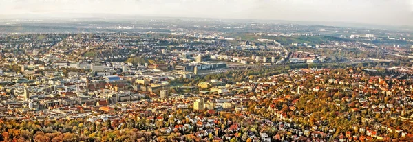 Panorama Stuttgartu - przed budowa witryny Stuttgart 21 — Zdjęcie stockowe