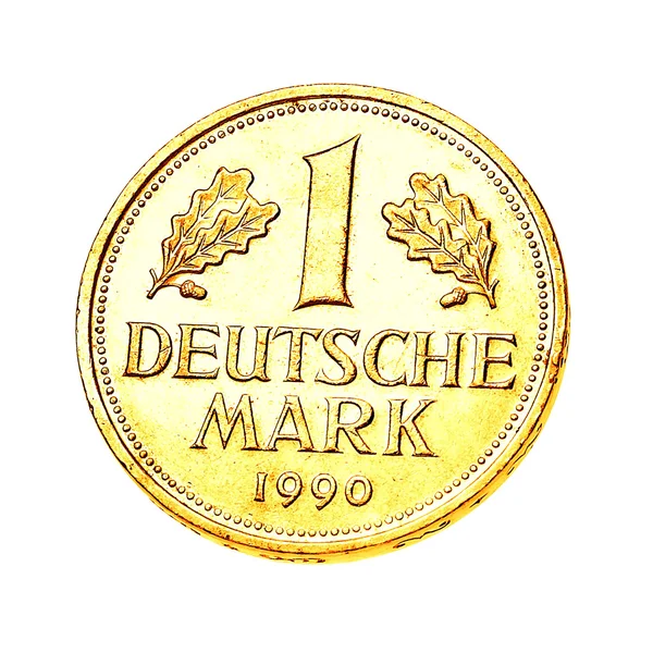 One german mark in gold — Stock Photo, Image