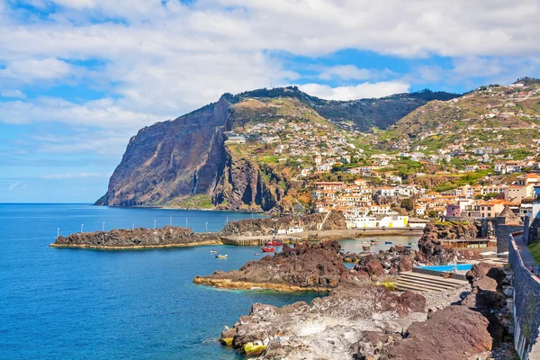 Cabo Girao / harbor Câmara de Lobos, Madeira — Stockfoto