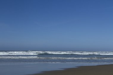 Sandy beach Oregon kıyılarında