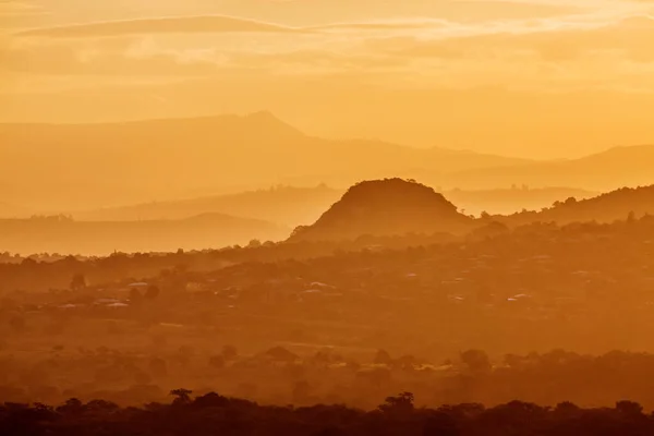 Zachód Słońca Pretoriuskop Parku Narodowego Kruger Republika Południowej Afryki — Zdjęcie stockowe