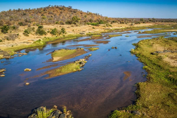 Olifant River Scenérie Národním Parku Kruger Jihoafrická Republika — Stock fotografie