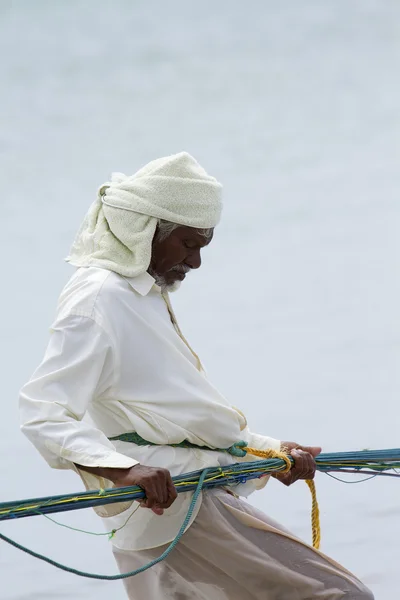 Vissers in Uppuvell strand, Sri Lanka — Stockfoto