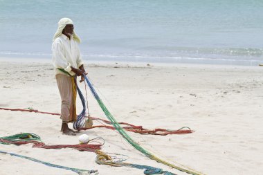Uppuveli Beach, Sri Lanka geleneksel balıkçı