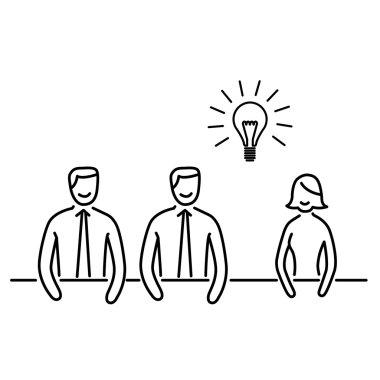 Vector icon of creative meeting 