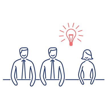 Vector icon of creative meeting 